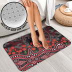 St Kilda Saints ANZAC Day Bathroom Set Indigenous Dot Art with Poppy Flower Tribute