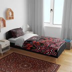 St Kilda Saints ANZAC Day Bedding Set Indigenous Dot Art with Poppy Flower Tribute