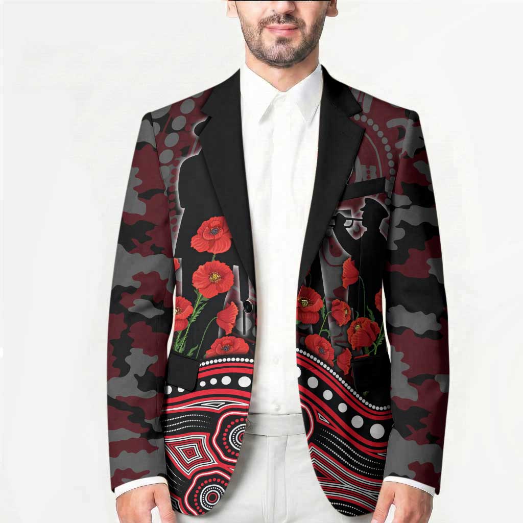 St Kilda Saints ANZAC Day Blazer Indigenous Dot Art with Poppy Flower Tribute