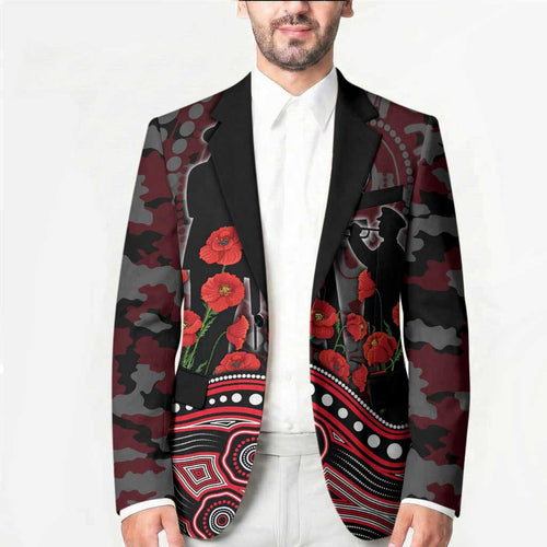 St Kilda Saints ANZAC Day Blazer Indigenous Dot Art with Poppy Flower Tribute
