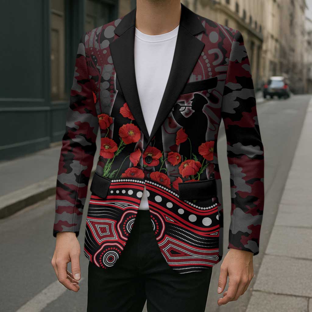 St Kilda Saints ANZAC Day Blazer Indigenous Dot Art with Poppy Flower Tribute