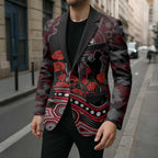St Kilda Saints ANZAC Day Blazer Indigenous Dot Art with Poppy Flower Tribute