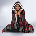 St Kilda Saints ANZAC Day Hooded Blanket Indigenous Dot Art with Poppy Flower Tribute