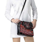 St Kilda Saints ANZAC Day Shoulder Handbag Indigenous Dot Art with Poppy Flower Tribute