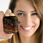 Richmond Tigers ANZAC Day AirPods Case Indigenous Dot Art with Poppy Flower Tribute