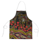 Richmond Tigers ANZAC Day Apron Indigenous Dot Art with Poppy Flower Tribute