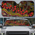 Richmond Tigers ANZAC Day Auto Sun Shade Indigenous Dot Art with Poppy Flower Tribute