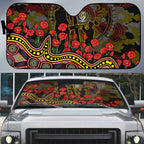 Richmond Tigers ANZAC Day Auto Sun Shade Indigenous Dot Art with Poppy Flower Tribute