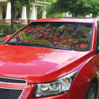 Richmond Tigers ANZAC Day Auto Sun Shade Indigenous Dot Art with Poppy Flower Tribute