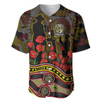 Richmond Tigers ANZAC Day Baseball Jersey Indigenous Dot Art with Poppy Flower Tribute