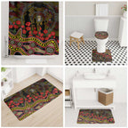Richmond Tigers ANZAC Day Bathroom Set Indigenous Dot Art with Poppy Flower Tribute