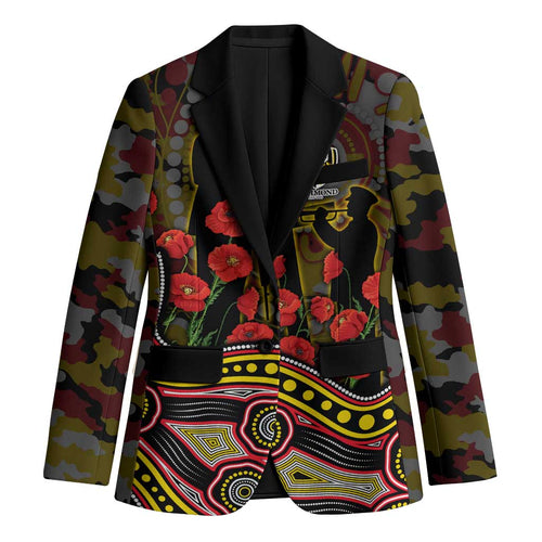 Richmond Tigers ANZAC Day Blazer Indigenous Dot Art with Poppy Flower Tribute