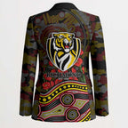Richmond Tigers ANZAC Day Blazer Indigenous Dot Art with Poppy Flower Tribute