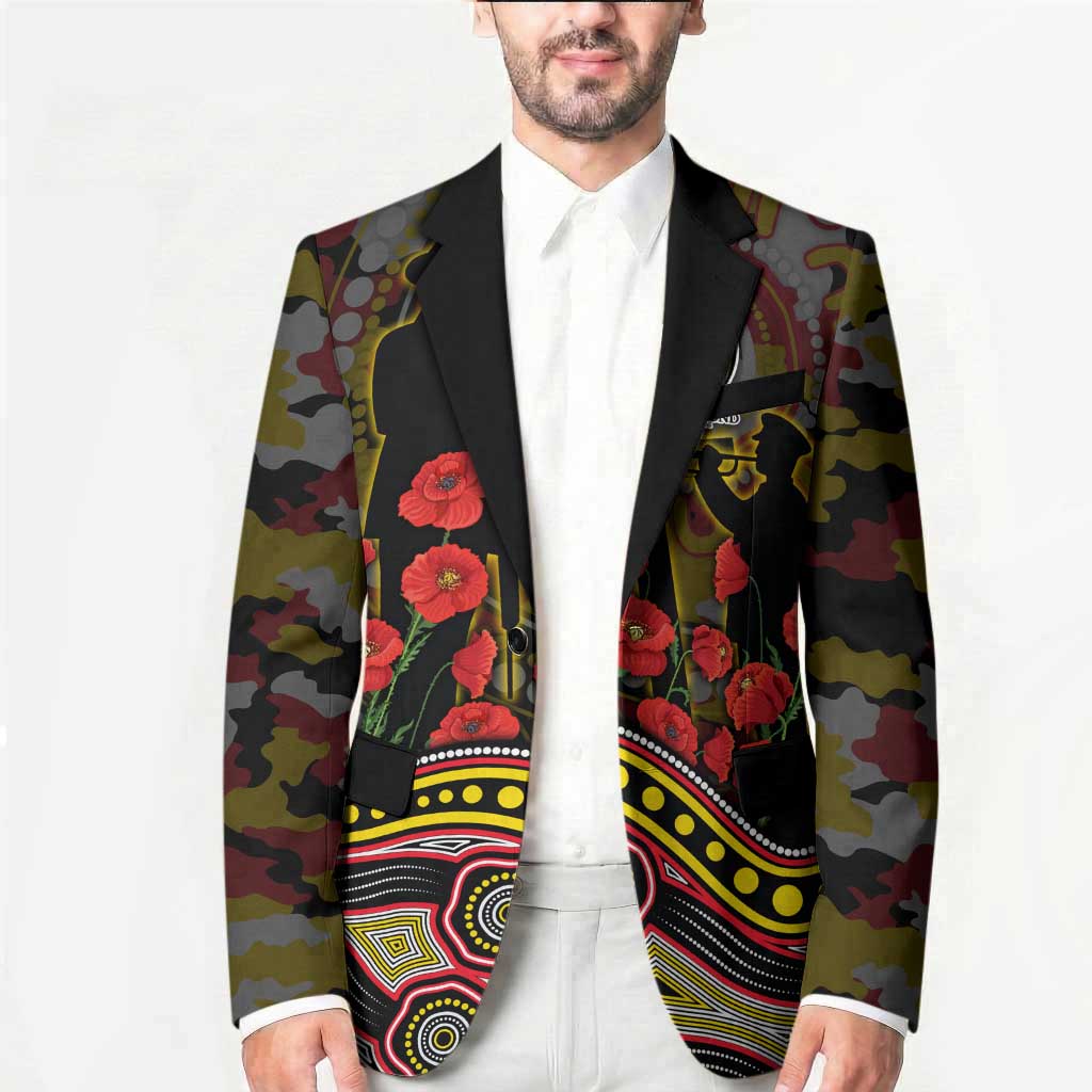 Richmond Tigers ANZAC Day Blazer Indigenous Dot Art with Poppy Flower Tribute