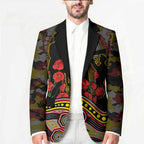Richmond Tigers ANZAC Day Blazer Indigenous Dot Art with Poppy Flower Tribute
