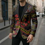 Richmond Tigers ANZAC Day Blazer Indigenous Dot Art with Poppy Flower Tribute