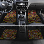 Richmond Tigers ANZAC Day Car Mats Indigenous Dot Art with Poppy Flower Tribute