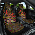 Richmond Tigers ANZAC Day Car Seat Cover Indigenous Dot Art with Poppy Flower Tribute