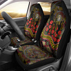 Richmond Tigers ANZAC Day Car Seat Cover Indigenous Dot Art with Poppy Flower Tribute