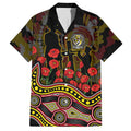 Richmond Tigers ANZAC Day Hawaiian Shirt Indigenous Dot Art with Poppy Flower Tribute