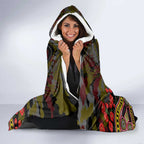 Richmond Tigers ANZAC Day Hooded Blanket Indigenous Dot Art with Poppy Flower Tribute