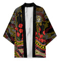 Richmond Tigers ANZAC Day Kimono Indigenous Dot Art with Poppy Flower Tribute