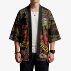 Richmond Tigers ANZAC Day Kimono Indigenous Dot Art with Poppy Flower Tribute