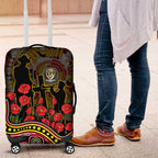 Richmond Tigers ANZAC Day Luggage Cover Indigenous Dot Art with Poppy Flower Tribute