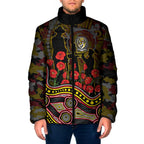 Richmond Tigers ANZAC Day Padded Jacket Indigenous Dot Art with Poppy Flower Tribute