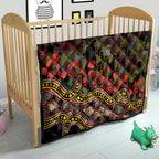 Richmond Tigers ANZAC Day Quilt Indigenous Dot Art with Poppy Flower Tribute