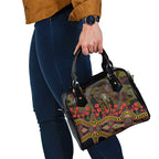 Richmond Tigers ANZAC Day Shoulder Handbag Indigenous Dot Art with Poppy Flower Tribute