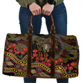 Richmond Tigers ANZAC Day Travel Bag Indigenous Dot Art with Poppy Flower Tribute