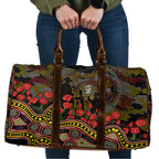 Richmond Tigers ANZAC Day Travel Bag Indigenous Dot Art with Poppy Flower Tribute