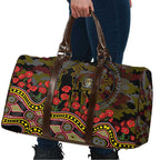 Richmond Tigers ANZAC Day Travel Bag Indigenous Dot Art with Poppy Flower Tribute