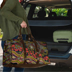 Richmond Tigers ANZAC Day Travel Bag Indigenous Dot Art with Poppy Flower Tribute