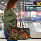 Richmond Tigers ANZAC Day Travel Bag Indigenous Dot Art with Poppy Flower Tribute