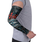 Port Adelaide Power ANZAC Day Arm Sleeves Indigenous Dot Art with Poppy Flower Tribute