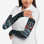 Port Adelaide Power ANZAC Day Arm Sleeves Indigenous Dot Art with Poppy Flower Tribute