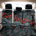 Port Adelaide Power ANZAC Day Back Car Seat Cover Indigenous Dot Art with Poppy Flower Tribute