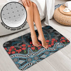 Port Adelaide Power ANZAC Day Bathroom Set Indigenous Dot Art with Poppy Flower Tribute