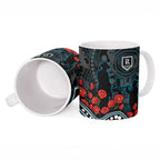 Port Adelaide Power ANZAC Day Ceramic Mug Indigenous Dot Art with Poppy Flower Tribute