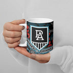 Port Adelaide Power ANZAC Day Ceramic Mug Indigenous Dot Art with Poppy Flower Tribute