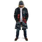 Port Adelaide Power ANZAC Day Cloak Indigenous Dot Art with Poppy Flower Tribute