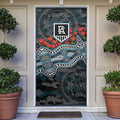 Port Adelaide Power ANZAC Day Door Cover Indigenous Dot Art with Poppy Flower Tribute