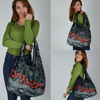 Port Adelaide Power ANZAC Day Grocery Bag Indigenous Dot Art with Poppy Flower Tribute