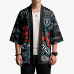 Port Adelaide Power ANZAC Day Kimono Indigenous Dot Art with Poppy Flower Tribute