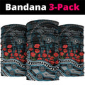 Port Adelaide Power ANZAC Day Neck Gaiter Indigenous Dot Art with Poppy Flower Tribute