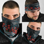 Port Adelaide Power ANZAC Day Neck Gaiter Indigenous Dot Art with Poppy Flower Tribute