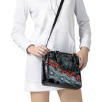 Port Adelaide Power ANZAC Day Shoulder Handbag Indigenous Dot Art with Poppy Flower Tribute