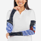 North Melbourne Kangaroos ANZAC Day Arm Sleeves Indigenous Dot Art with Poppy Flower Tribute